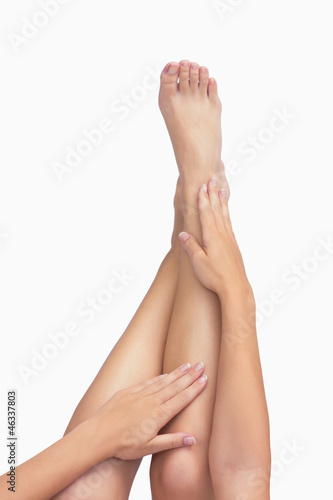 Legs outstretched