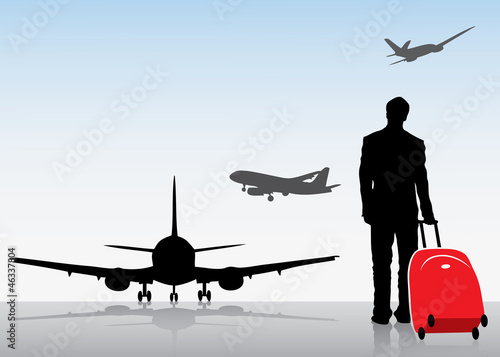 Travel background - vector illustration
