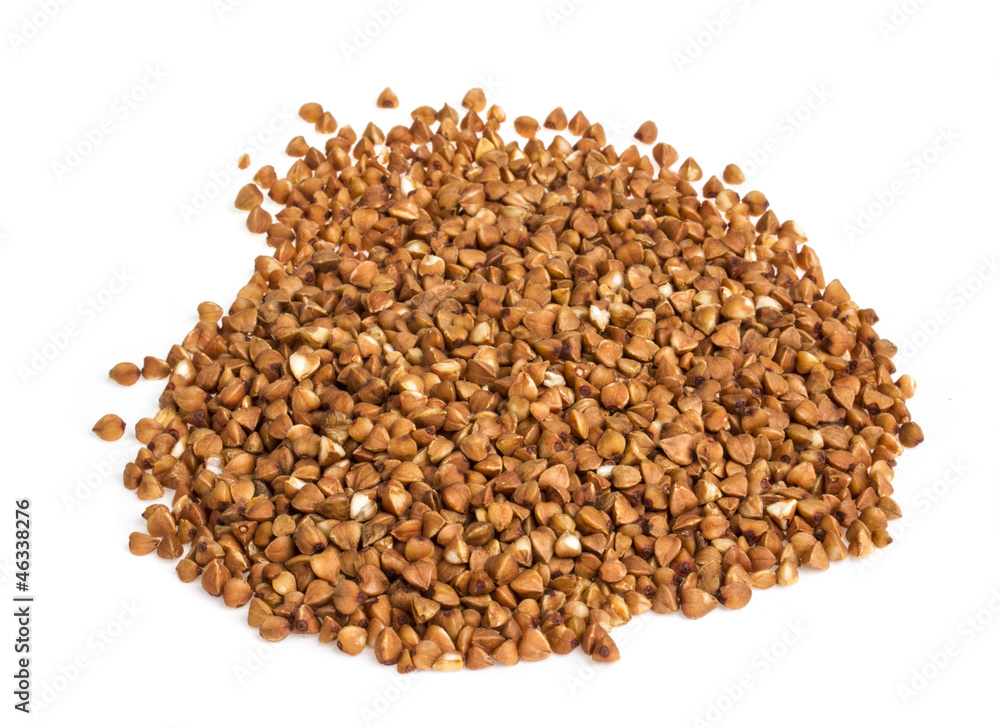 buckwheat on white background buckwheat on white background