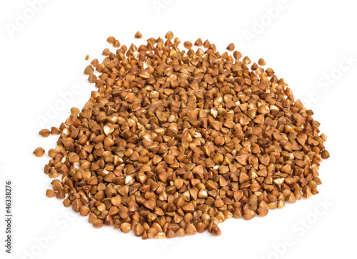 buckwheat on white background