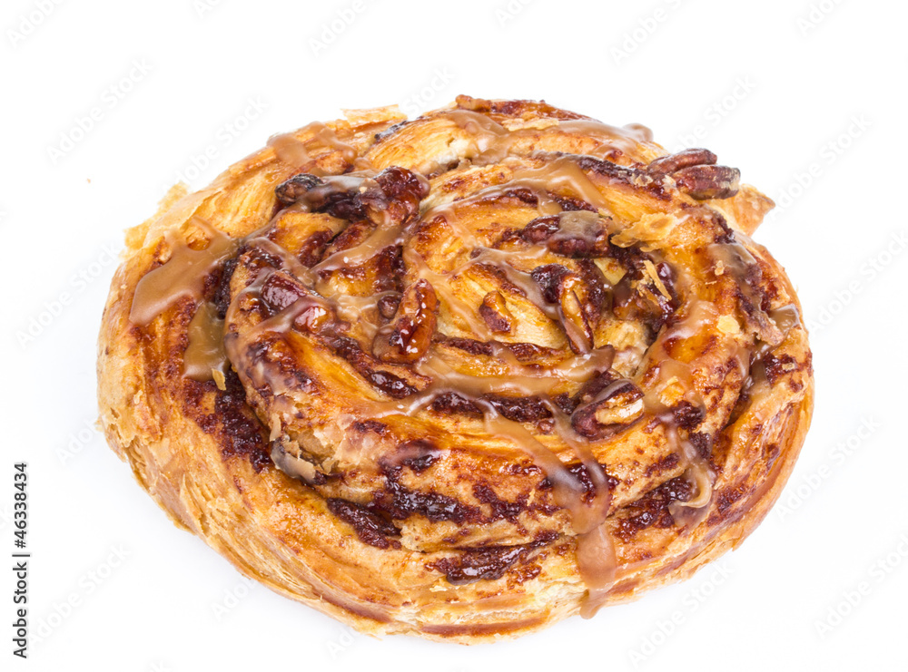 Fototapeta premium sweet bun isolated on white