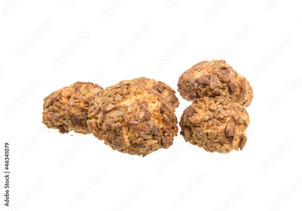 Heap of delicious cookies isolated on white background Heap of delicious cookies isolated on white background