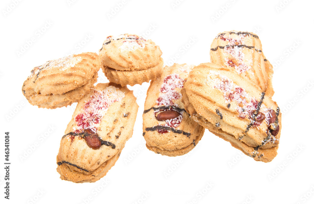 custom made wallpaper toronto digitalHeap of delicious  cookies isolated on white background