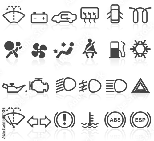 Car dashboard icons