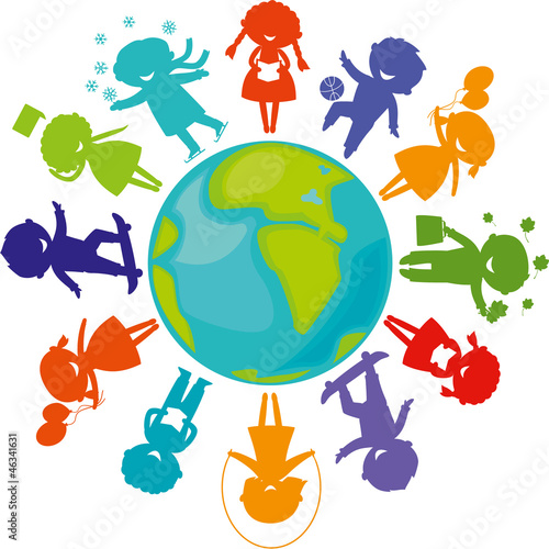 silhouettes_children_world