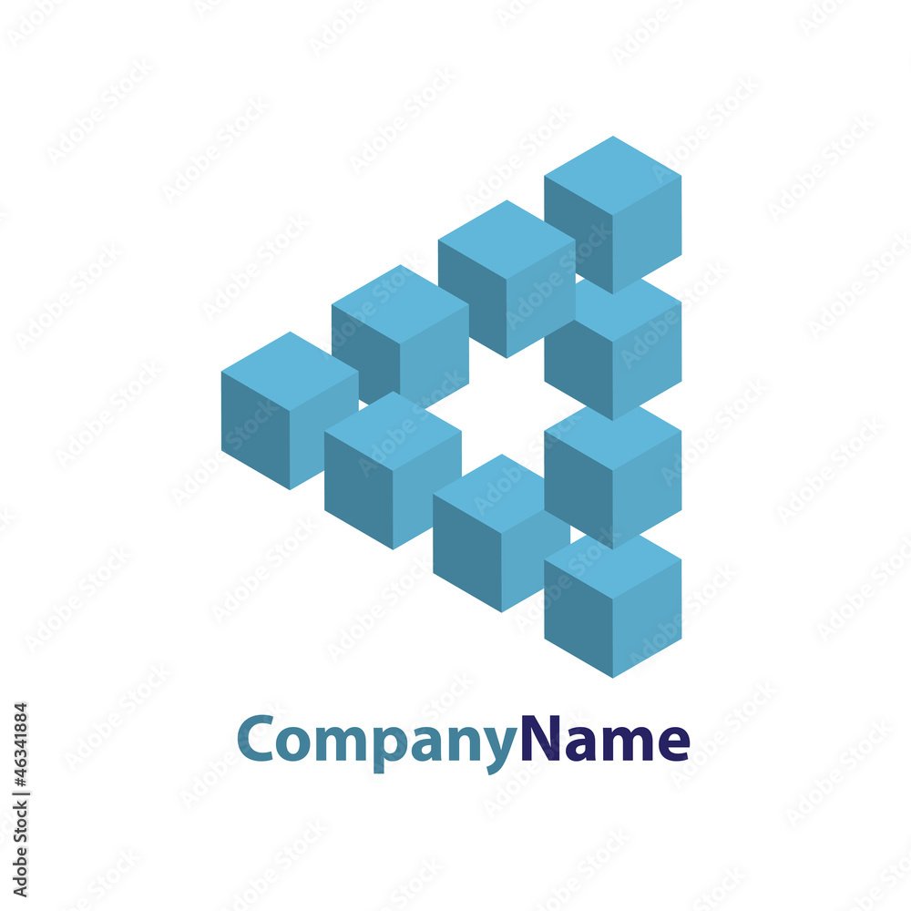 Obraz premium Impossible cubes logo
