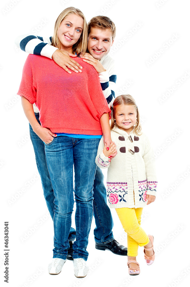 Portrait of a young happy family Portrait of a young happy family