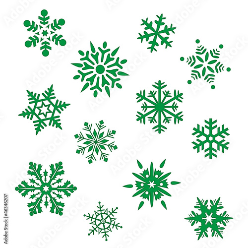 Set Eiskristall Schneeflocke Weihnachten Winter