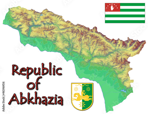 Abkhazia Europe national emblem map symbol motto