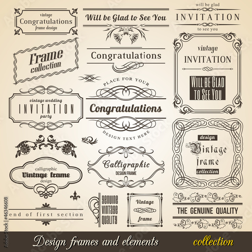 Flourish Border Corner and Frame collection