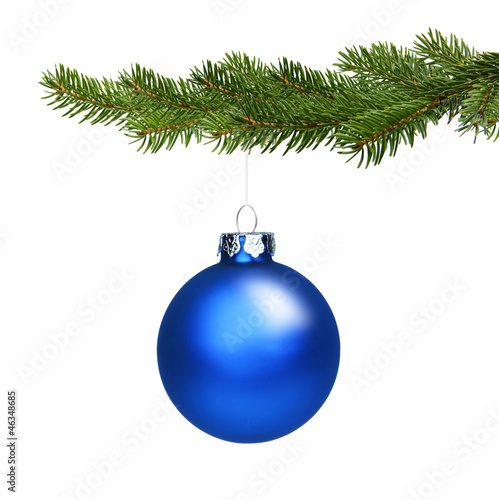Blaue Weihnachtskugel