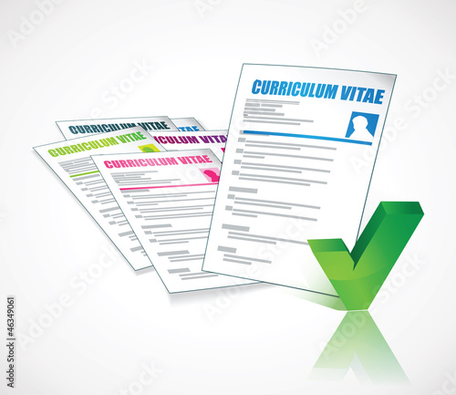 CV, curriculum vitae retenu - embauché