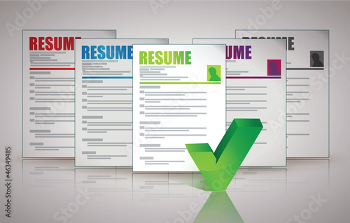 CV, resume : embauché