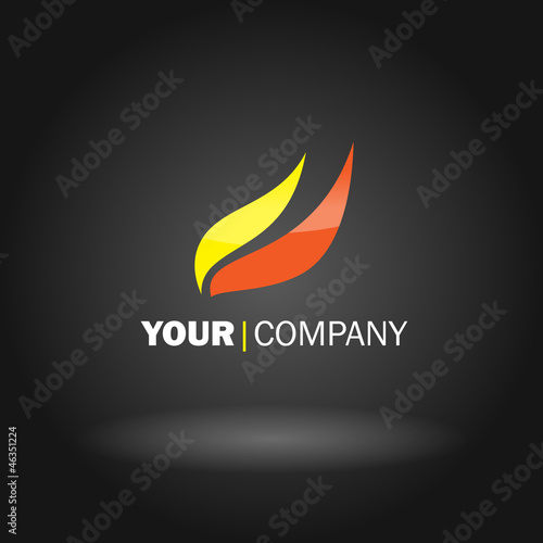 Flame logo design © petrol