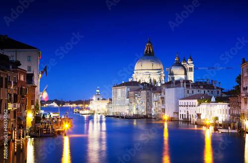 Grand Canal and Basilica Santa Maria della Salute  Venice  Italy