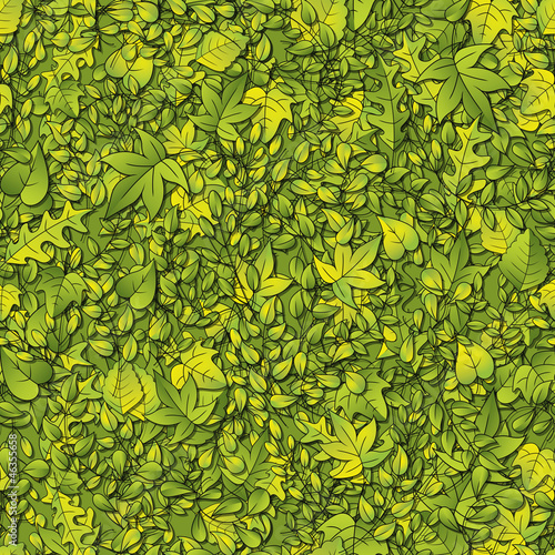 Seamless Green Leaf Background