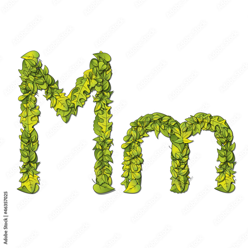 Eco Font Letter M Eco Font Letter M