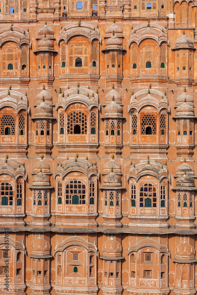 Hawa Mahal, the Palace of Winds in Jaipur, Rajasthan, India.