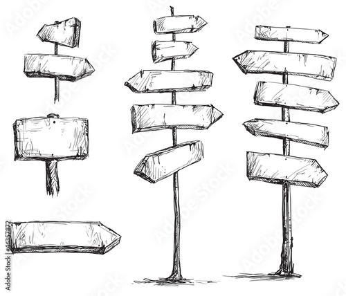 arrow signs vector drawing