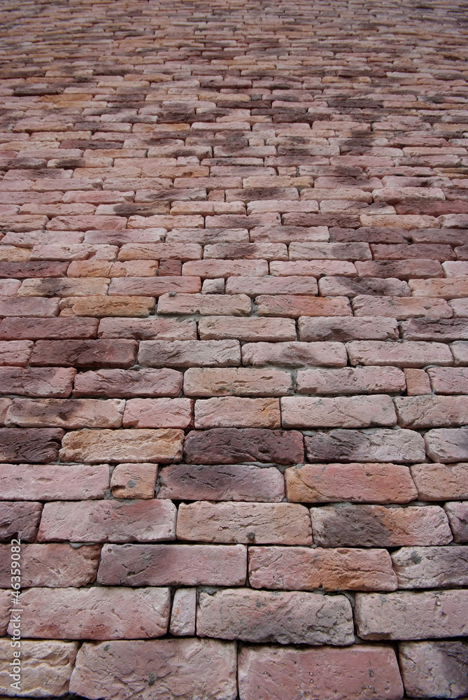 Obraz premium Pink Brick Wall