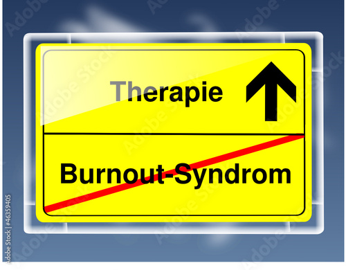 Schild - Burnout-Syndrom/Therapie