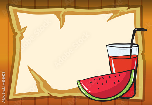 a watermelon and juice