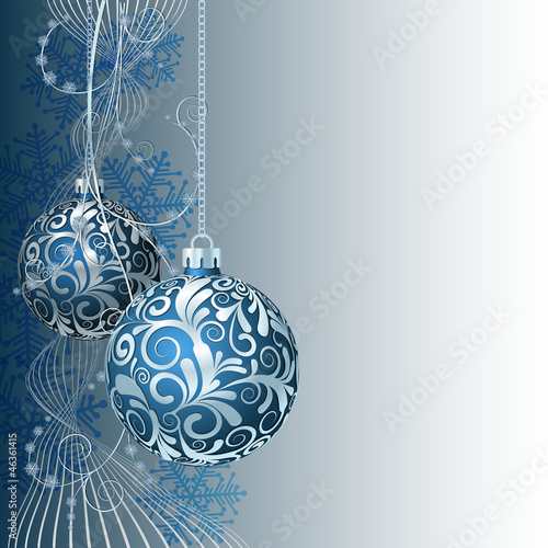 Blue Christmas card