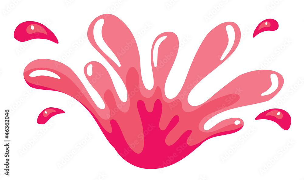Obraz premium pink color splash