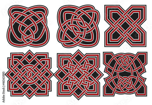 Set of vector celtic design elements