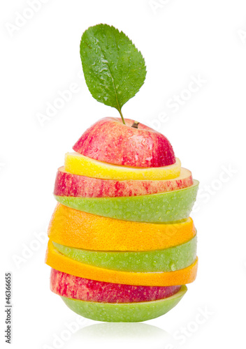 Fruit isolated on white baclground