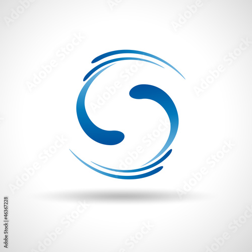 Logo water, letter S # Vector