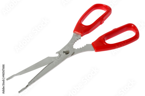 general purpose scissor (red) with clipping path