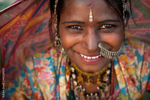 Portrait of a India Rajasthani woman photo