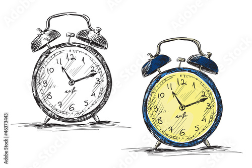 Retro clock vector illustration