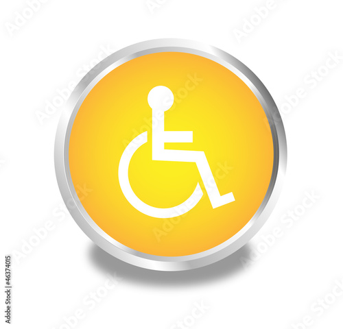 Vektor Button Rollstuhlfahrer
