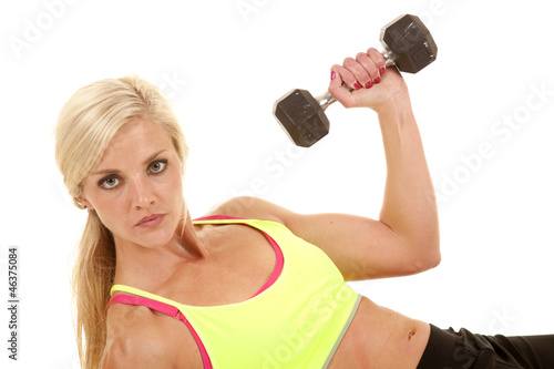 weights woman looking