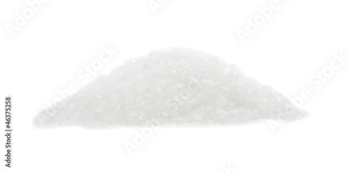 Salt over white background