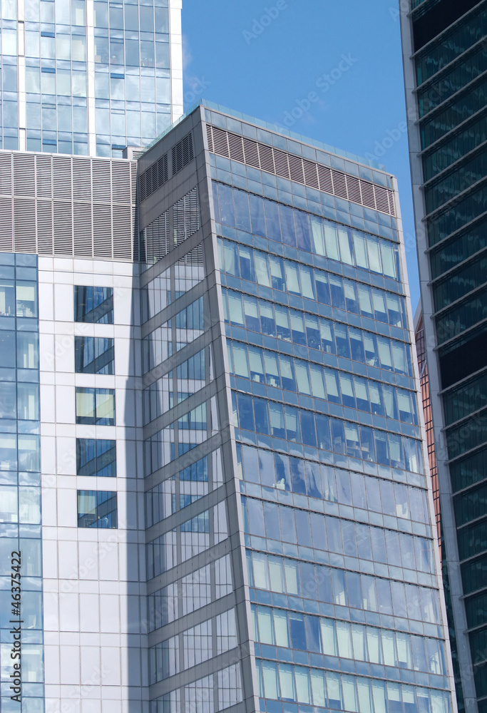 Modern office buildings on a city closeup Modern office buildings on a city closeup