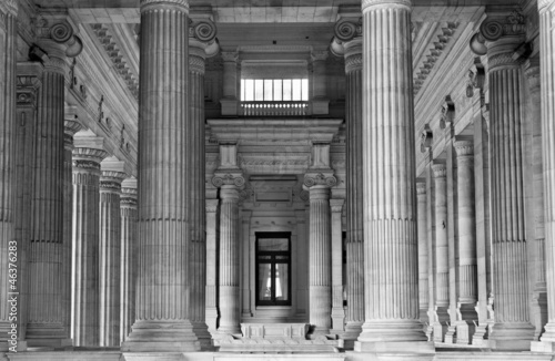 Brussels -  Neoclasical vestiubule of Justice palace photo