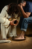 Jesus Washing Feet of Man