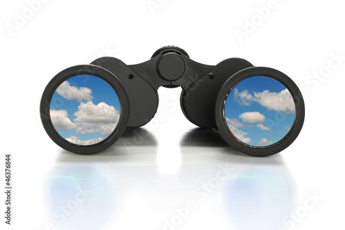 Binoculars With Image of Clouds