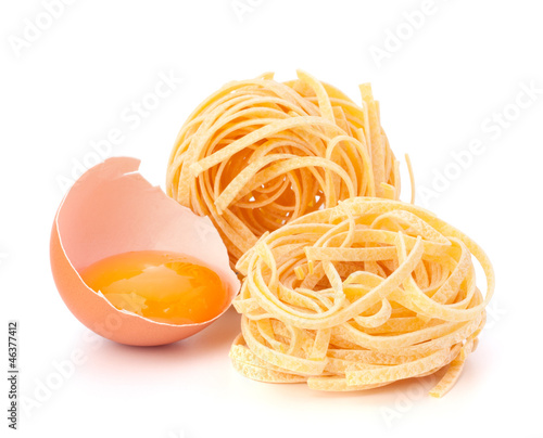 Italian pasta tagliatelle nest