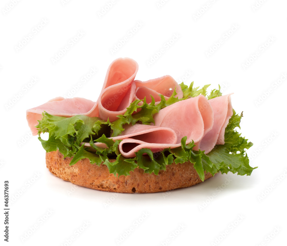 healthy sandwich with vegetable and smoked ham healthy sandwich with vegetable and smoked ham