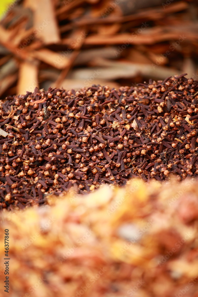 Traditional spices and dry fruits in local bazaar in India. Traditional spices and dry fruits in local bazaar in India.