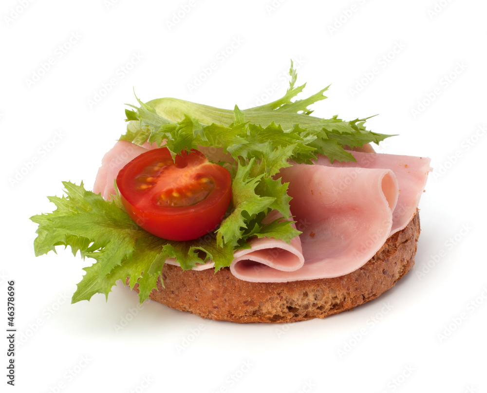 healthy sandwich with vegetable and smoked ham healthy sandwich with vegetable and smoked ham