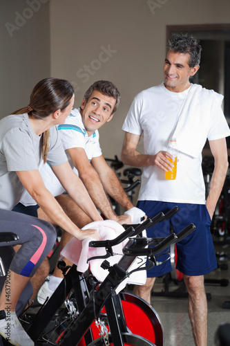 Friends Communicating During Work Out