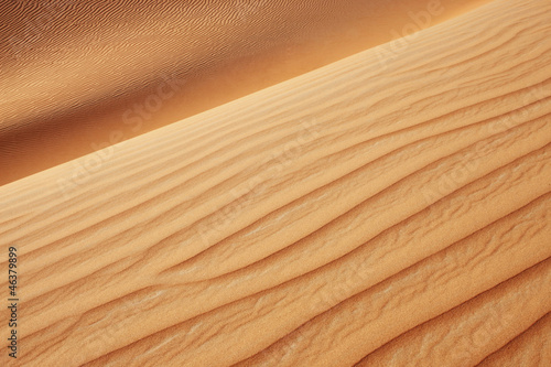 A view of the rolling sand dunes of the Arabian desert