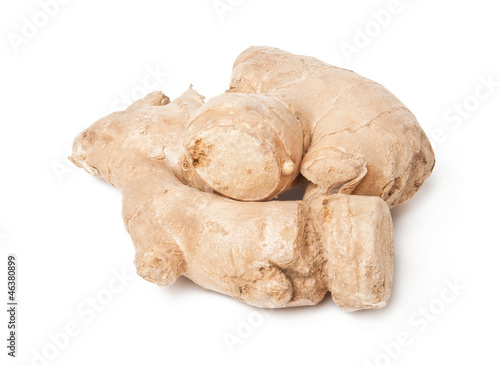 Fresh ginger isolated on a white background 