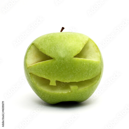 Wall Mural Halloween green apple
