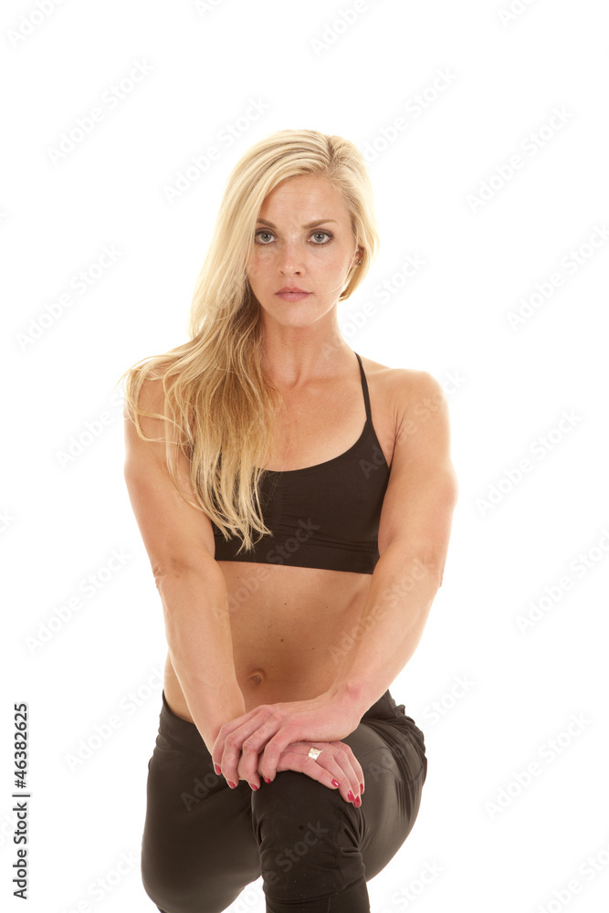 Fototapeta premium serious stretch legs